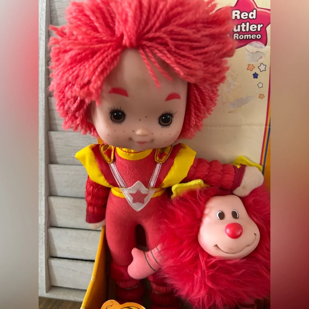 Rainbow Red Butler & Romeo Plush Doll Set - Red and Yellow Accents 2003 - Picture 3 of 13